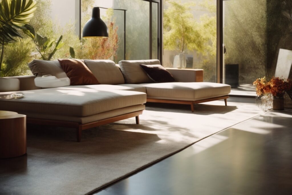 Phoenix home interior with sunlight filtering through window films