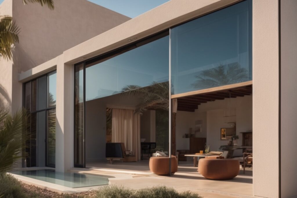 Phoenix home with window film installation, reducing heat and UV exposure