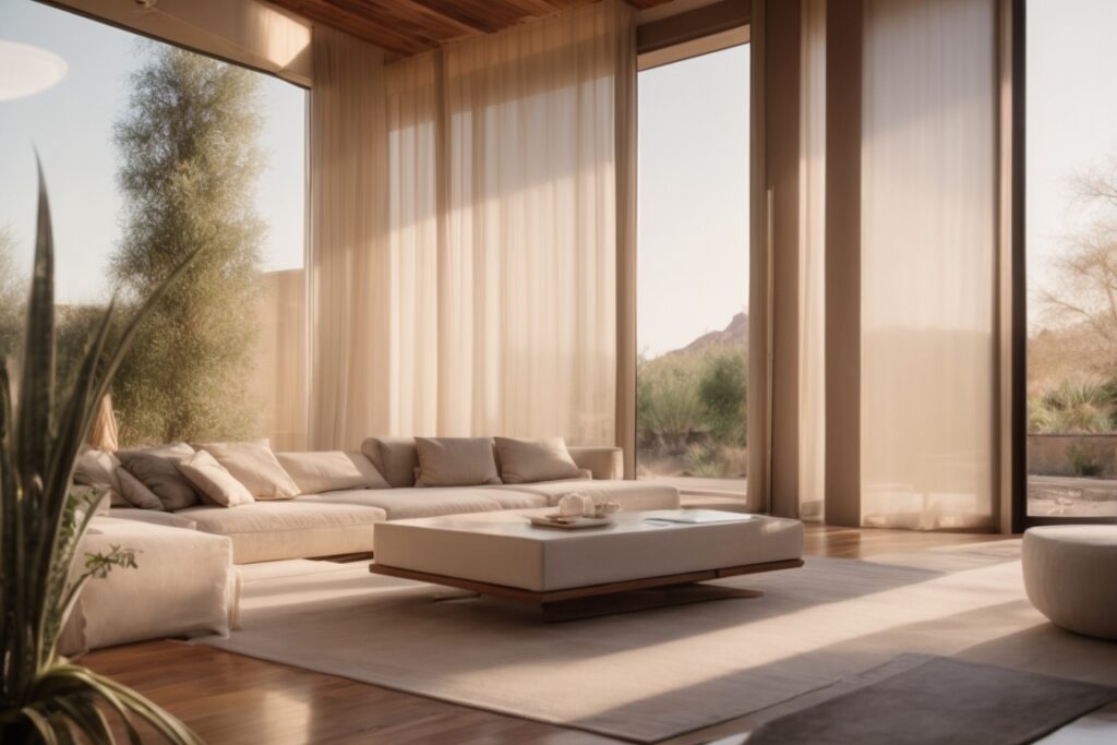 Phoenix home interior with opaque frosted privacy windows