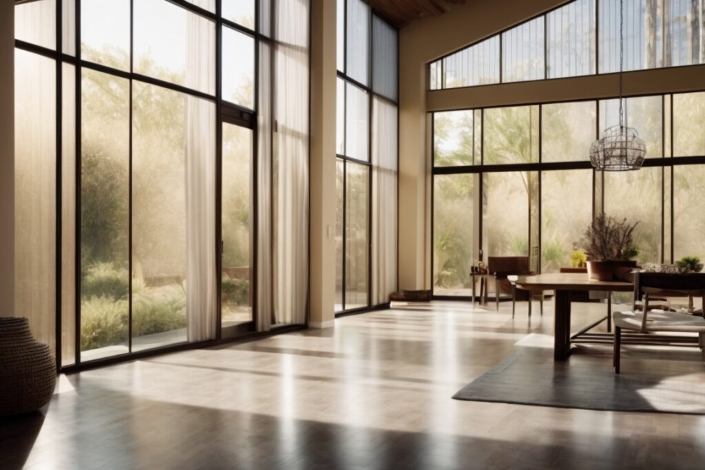 Phoenix home interior with solar window film installation