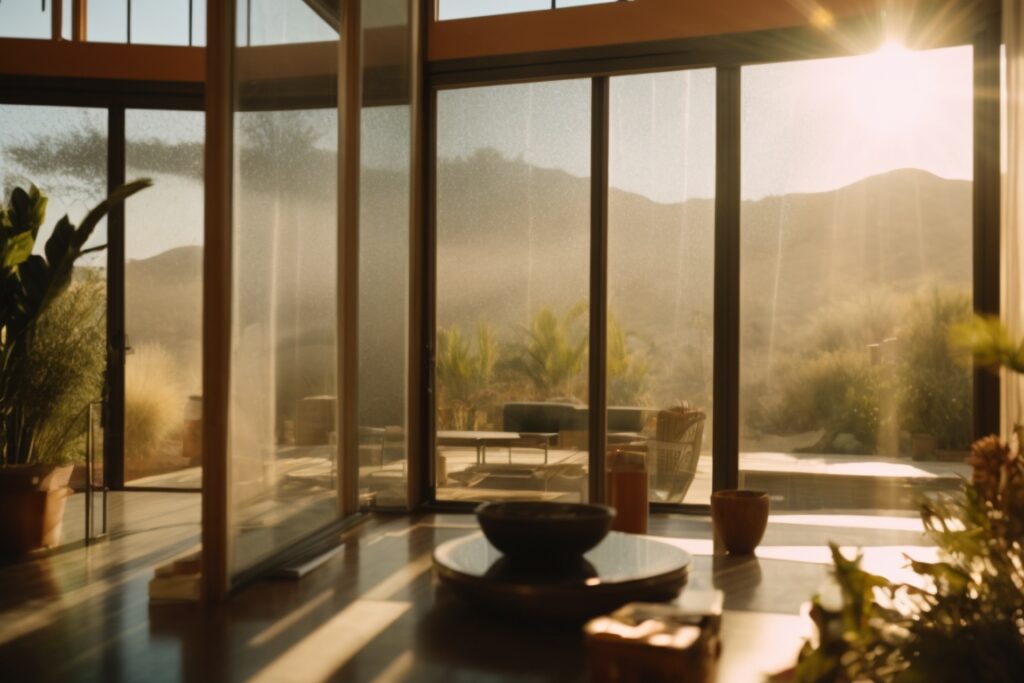 Phoenix home with window film reflecting intense sunlight