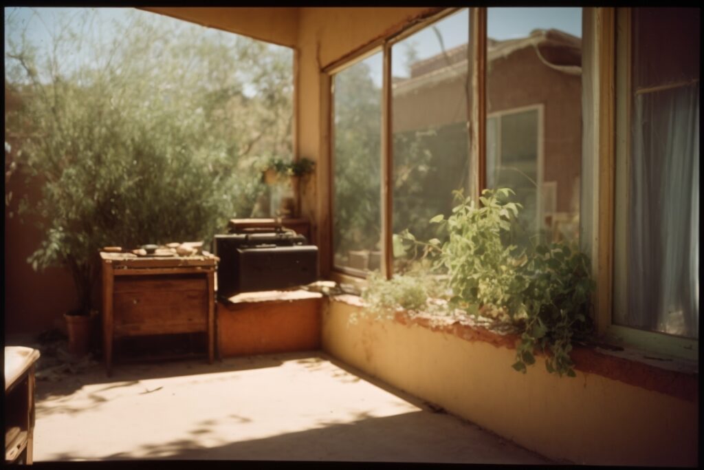 Phoenix home with faded window film, intense sunlight, and damaged interiors