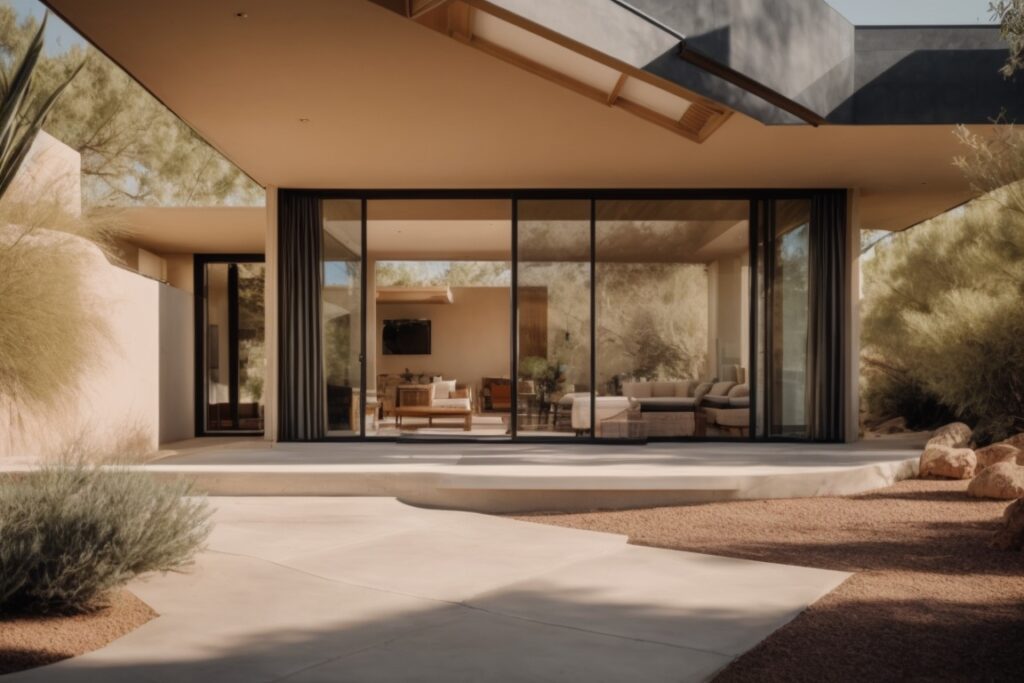 Phoenix home with opaque windows ensuring privacy and sunlight