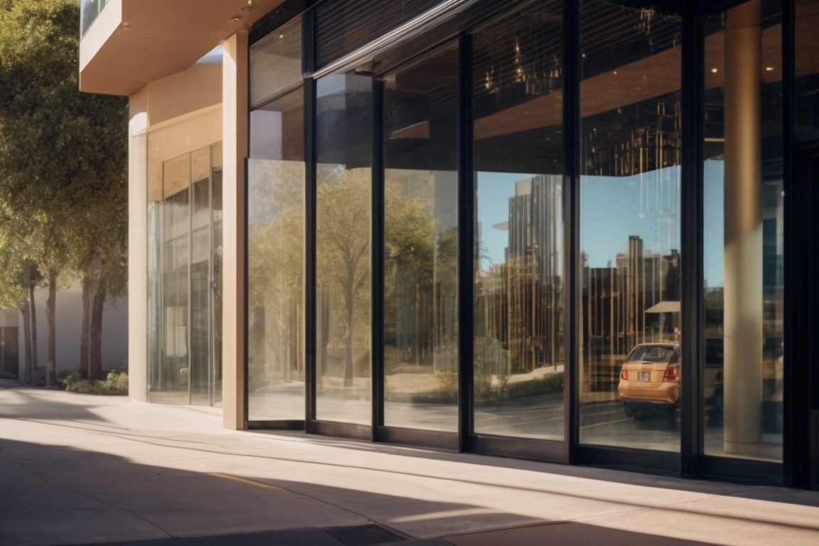 Phoenix commercial space with decorative window films, enhancing brand image