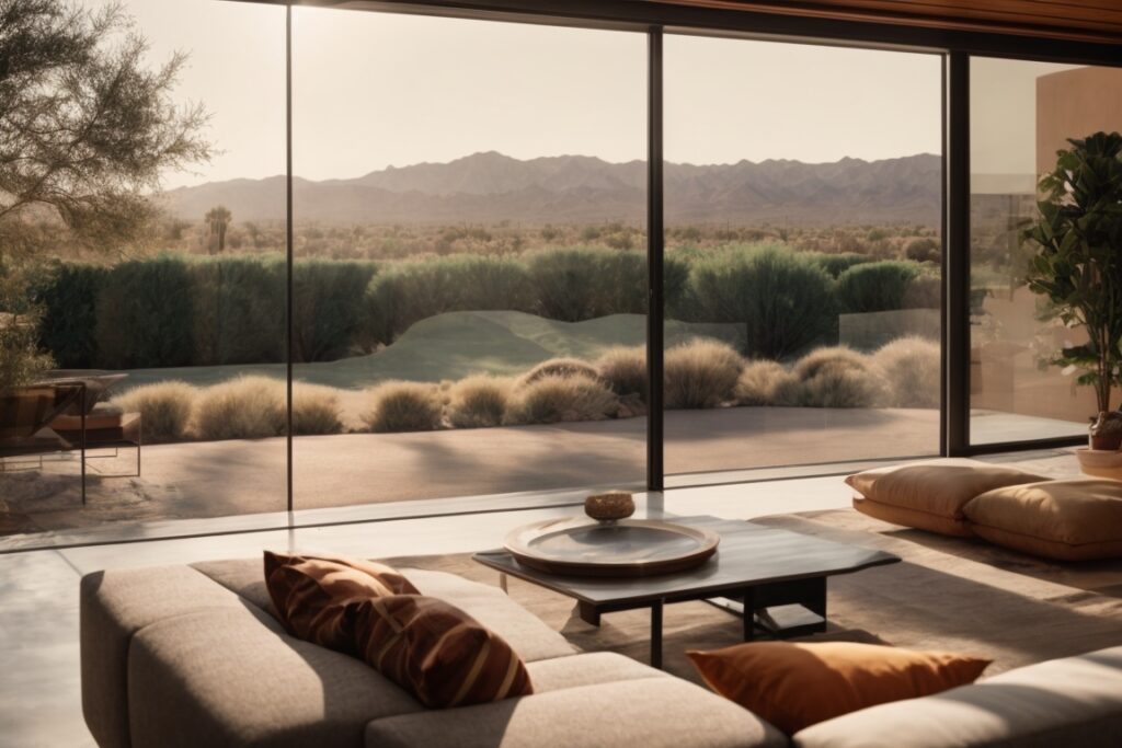 Phoenix home with spectrally selective window films reducing indoor heat